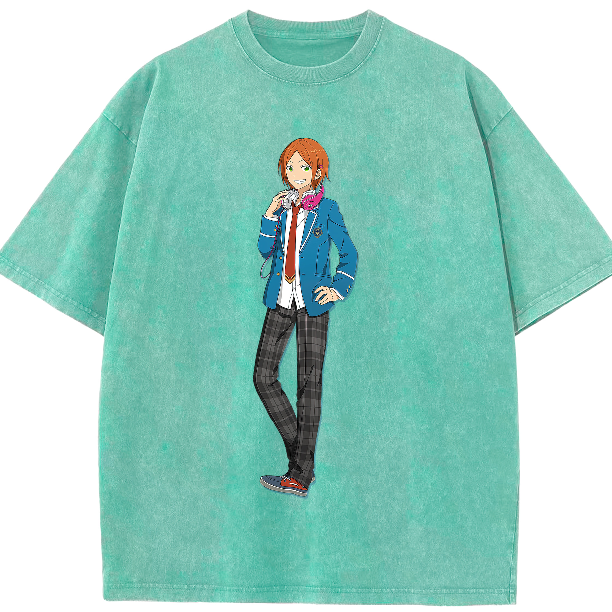 （画像用） あんさんぶるスターズ! Ensemble Stars 綿100% ヴィンテージ風 半袖Tシャツ（フロントプリント）